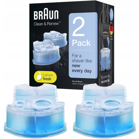 Originalios Braun CCR2 kasetės barzdaskučių valymui (papildomas kartridžas CCR 2)