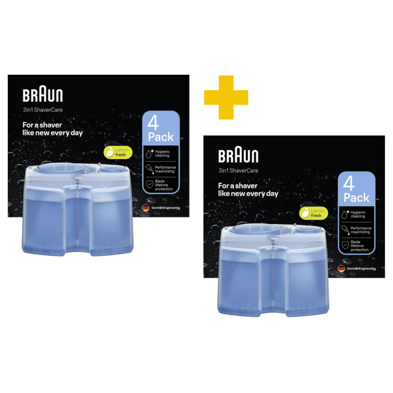 Originalios Braun CCR8 kasetės barzdaskučių valymui (papildomas kartridžas CCR6 + 2, CCR4 + 4)  –  8 vnt.