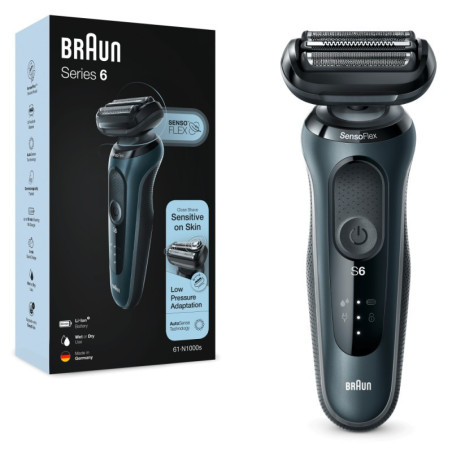 Braun Series 6 61-N1000s barzdaskutė | Šlapias ir sausas skutimas | AutoSense technologija