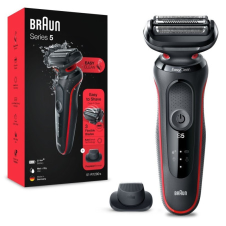 Braun Series 5 51-R1200s barzdaskutė | Šlapias ir sausas skutimas | AutoSense technologija
