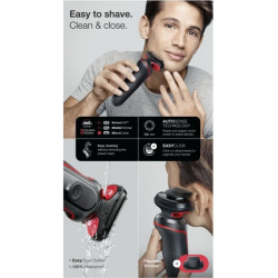 Braun Series 5 51-R1200s barzdaskutė | Šlapias ir sausas skutimas | AutoSense technologija