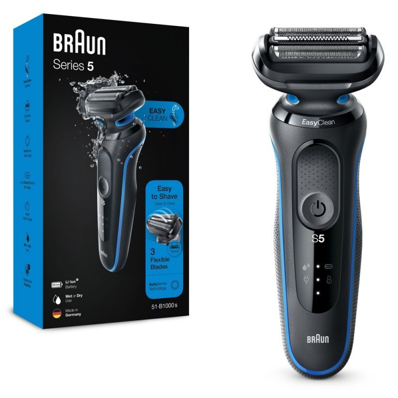 Braun Series 5 51-B1000s barzdaskutė | Šlapias ir sausas skutimas | AutoSense technologija