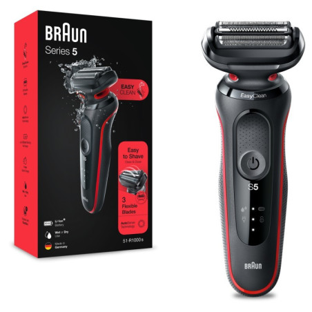 Braun Series 5 51-R1000s barzdaskutė | Šlapias ir sausas skutimas | AutoSense technologija