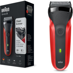Braun Series 3 310s Red barzdaskutė | Kokybiška ir nebrangi Braun barzdaskutė