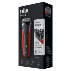 Braun Series 3 310s Red barzdaskutė | Kokybiška ir nebrangi Braun barzdaskutė