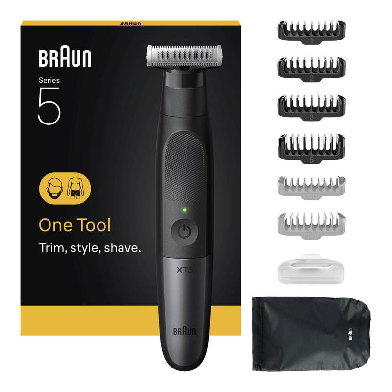 Braun Series X XT5200 daugiafunkcinis skustuvas ir trimeris | 4D Flex Blade | Veido ir kūno priežiūra