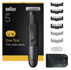 Braun Series X XT5200 daugiafunkcinis skustuvas ir trimeris | 4D Flex Blade | Veido ir kūno priežiūra