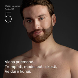 Braun Series X XT5200 daugiafunkcinis skustuvas ir trimeris | 4D Flex Blade | Veido ir kūno priežiūra