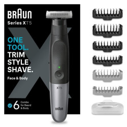Braun Series X XT5200 daugiafunkcinis skustuvas ir trimeris | 4D Flex Blade | Veido ir kūno priežiūra
