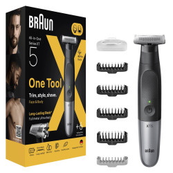 Braun Series X XT5100 daugiafunkcinis skustuvas ir trimeris | 4D Flex Blade | Veido ir kūno priežiūra
