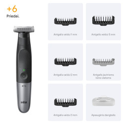Braun Series X XT5100 daugiafunkcinis skustuvas ir trimeris | 4D Flex Blade | Veido ir kūno priežiūra
